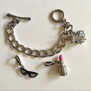 Juicy Couture Charm Bracelet and Charms.